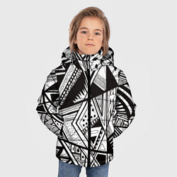 Куртка зимняя для мальчика Геометрический орнамент, цвет: 3D-черный — фото 2