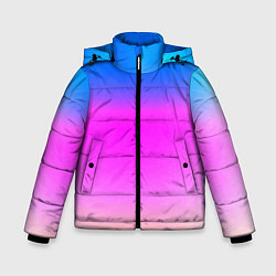 Куртка зимняя для мальчика Неоновые краски космоса, цвет: 3D-красный