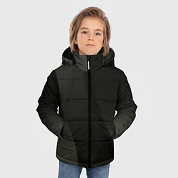 Куртка зимняя для мальчика Чёрные геометрические металлические листы, цвет: 3D-красный — фото 2