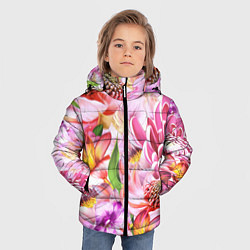 Куртка зимняя для мальчика Цветочный рай, цвет: 3D-красный — фото 2