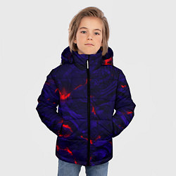 Куртка зимняя для мальчика Абстракция -лава, цвет: 3D-черный — фото 2