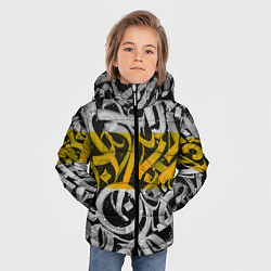 Куртка зимняя для мальчика Yellow Callicraphic, цвет: 3D-красный — фото 2