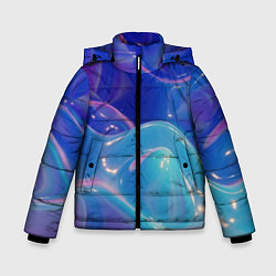 Куртка зимняя для мальчика Эстетика волн, цвет: 3D-черный
