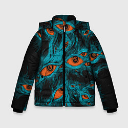 Зимняя куртка для мальчика Винтажные глаза пиксельные
