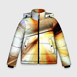 Куртка зимняя для мальчика Абстрактные светлые лучи из тени, цвет: 3D-светло-серый