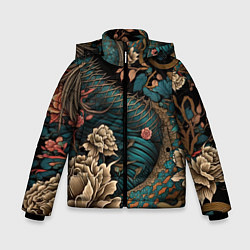Зимняя куртка для мальчика Японский змей Irezumi