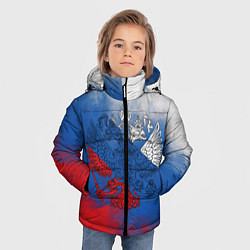 Куртка зимняя для мальчика Триколор градиент, цвет: 3D-черный — фото 2