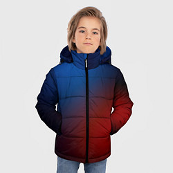 Куртка зимняя для мальчика Красно синий градиент, цвет: 3D-черный — фото 2