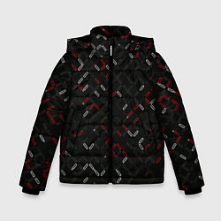 Куртка зимняя для мальчика Текстурный узор, цвет: 3D-красный