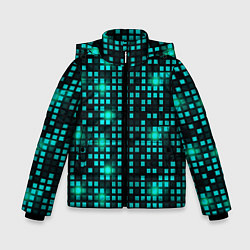 Зимняя куртка для мальчика Светящиеся неоновые квадраты