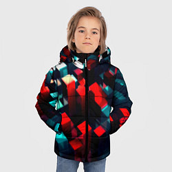 Куртка зимняя для мальчика Digital abstract cube, цвет: 3D-светло-серый — фото 2