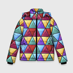 Зимняя куртка для мальчика Геометрический красочный паттерн