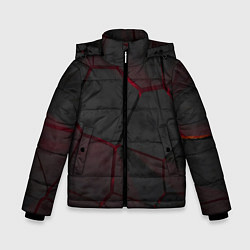 Куртка зимняя для мальчика Очень горячая лава, цвет: 3D-красный