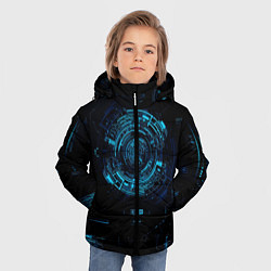 Куртка зимняя для мальчика Кибер абстракт, цвет: 3D-черный — фото 2