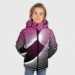 Куртка зимняя для мальчика Авангардная растровая композиция, цвет: 3D-черный — фото 2