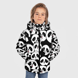Куртка зимняя для мальчика Весёлые панды, цвет: 3D-красный — фото 2