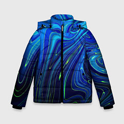 Куртка зимняя для мальчика Blurred colors, цвет: 3D-черный