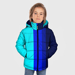 Куртка зимняя для мальчика Контрастные вертикальные полосы, цвет: 3D-черный — фото 2