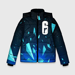 Куртка зимняя для мальчика Rainbow Six взрыв частиц, цвет: 3D-черный