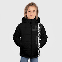 Куртка зимняя для мальчика Узор и надпись, цвет: 3D-черный — фото 2