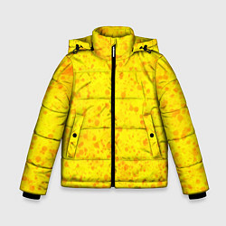 Куртка зимняя для мальчика Поверхность солнца, цвет: 3D-красный