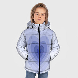 Куртка зимняя для мальчика Голубое сердце градиент, цвет: 3D-светло-серый — фото 2