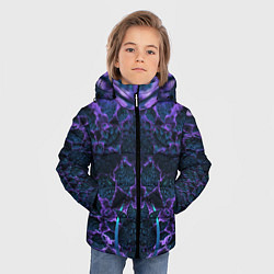Куртка зимняя для мальчика Фрактальное искусство, цвет: 3D-светло-серый — фото 2