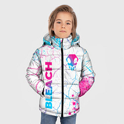 Куртка зимняя для мальчика Bleach neon gradient style: надпись, символ, цвет: 3D-черный — фото 2