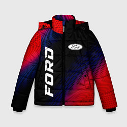 Зимняя куртка для мальчика Ford красный карбон