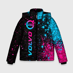 Куртка зимняя для мальчика Volvo - neon gradient: по-вертикали, цвет: 3D-черный