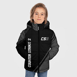 Куртка зимняя для мальчика Counter Strike 2 glitch на темном фоне: надпись, с, цвет: 3D-черный — фото 2