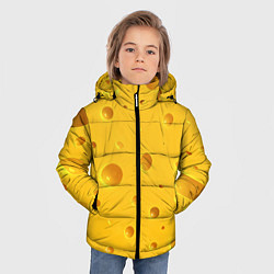 Куртка зимняя для мальчика Сырная текстура, цвет: 3D-светло-серый — фото 2
