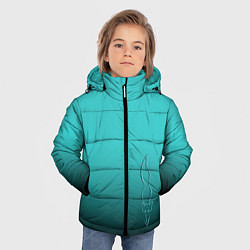 Куртка зимняя для мальчика Силуэт лисы на градиентном фоне, цвет: 3D-красный — фото 2