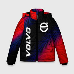 Куртка зимняя для мальчика Volvo красный карбон, цвет: 3D-черный