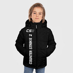 Куртка зимняя для мальчика Counter Strike 2 glitch на темном фоне: по-вертика, цвет: 3D-черный — фото 2