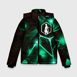 Куртка зимняя для мальчика Tomb Raider разлом плит, цвет: 3D-черный