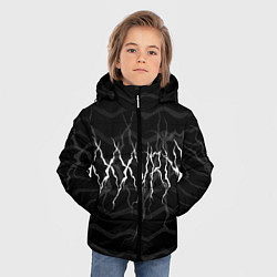 Куртка зимняя для мальчика Испорченный Текст, цвет: 3D-светло-серый — фото 2