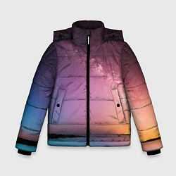 Куртка зимняя для мальчика Магический космос, цвет: 3D-черный