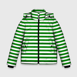 Зимняя куртка для мальчика Тельняшка зеленая Пограничных войск