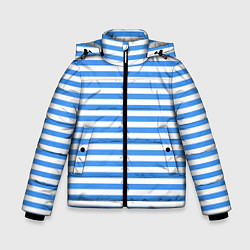 Куртка зимняя для мальчика Тельняшка васильковая ВДВ, цвет: 3D-светло-серый