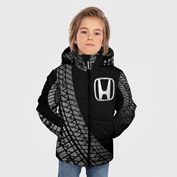 Куртка зимняя для мальчика Honda tire tracks, цвет: 3D-черный — фото 2