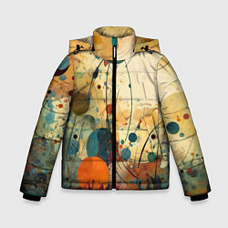 Зимняя куртка для мальчика Абстрактная гранжевая композиция с пятнами: арт не