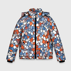 Куртка зимняя для мальчика Красочная мозаика, цвет: 3D-черный