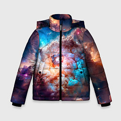Зимняя куртка для мальчика Небула в космосе в голубо-розовых тонах - нейронна