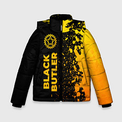 Куртка зимняя для мальчика Black Butler - gold gradient: по-вертикали, цвет: 3D-черный