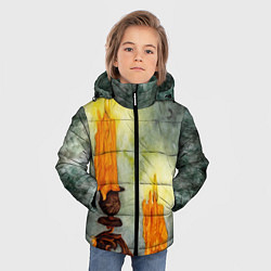 Куртка зимняя для мальчика Две свечи, цвет: 3D-красный — фото 2