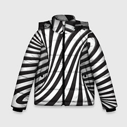 Куртка зимняя для мальчика Полосатая зебра, цвет: 3D-светло-серый
