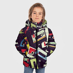 Куртка зимняя для мальчика Кассета 90-е, цвет: 3D-светло-серый — фото 2