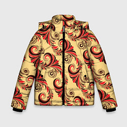 Зимняя куртка для мальчика Винтажный растительный орнамент