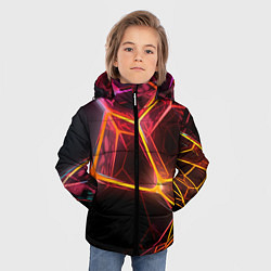 Куртка зимняя для мальчика Неоновая конструкция, цвет: 3D-черный — фото 2